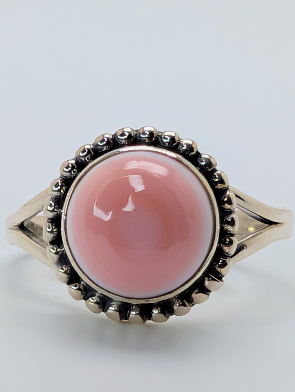 Pink Conch S925 Sterling Silver Ring Size 10 1/2